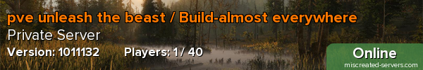 pve unleash the beast / Build-almost everywhere